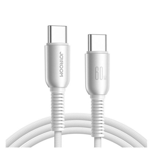 JOYROOM CUTTING-EDGE adatkábel (Type-C - Type-C, 60W, PD gyorstöltő, 120cm) VILÁGOSSZÜRKE