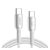 JOYROOM CUTTING-EDGE adatkábel (Type-C - Type-C, 60W, PD gyorstöltő, 120cm) VILÁGOSSZÜRKE