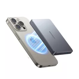   JOYROOM JR-PBM08 PRO vésztöltő Type-C aljzat (10000mAh, 25W, PD gyorstöltő, LED jelzés) SZÜRKE