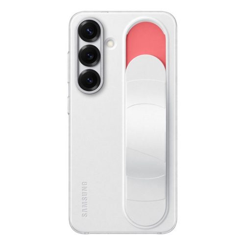 SAMSUNG szilikon telefonvédő (matt, beépített szíj, kitámasztó) FEHÉR