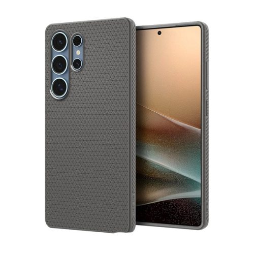 SPIGEN LIQUID AIR szilikon telefonvédő (ütésállóság, légpárnás sarok, rombusz) SÖTÉTSZÜRKE