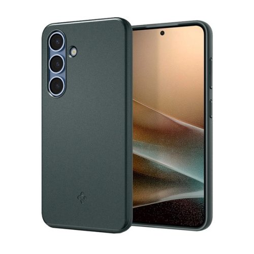 SPIGEN THIN FIT MAGSAFE műanyag telefonvédő (matt, ultravékony, kameravédő, MagSafe) SÖTÉTZÖLD