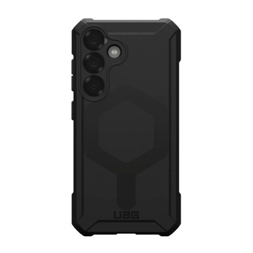 UAG ESSENTIAL szilikon telefonvédő (erős ütésállóság, légpárnás sarok, MagSafe) FEKETE