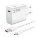 XIAOMI MDY-12-EA hálózati töltő USB aljzat (33W, PD gyorstöltő + Type-C kábel) FEHÉR