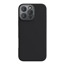   NILLKIN LENSWING MAGNETIC műanyag telefonvédő (matt, mikrofiber plüss belső, kameravédő, MagSafe) FEKETE