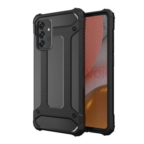 Defender szilikon telefonvédő (ütésállóság, légpárnás sarok, fémhatás) FEKETE