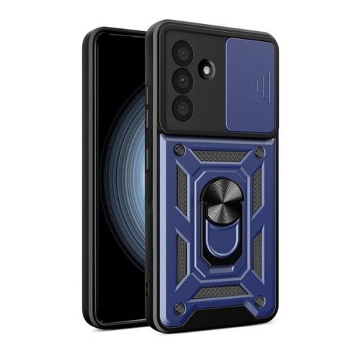Defender szilikon telefonvédő (ütésállóság, tartógyűrű, kameravédő) SÖTÉTKÉK