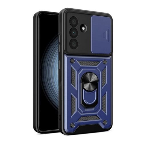 Defender szilikon telefonvédő (ütésállóság, tartógyűrű, kameravédő) SÖTÉTKÉK
