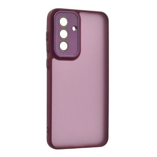 Szilikon telefonvédő (ütésállóság, akril hátlap, kameravédő) LILA