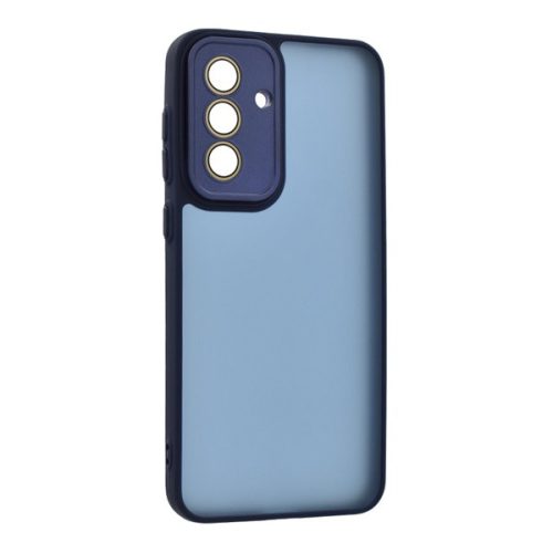 Szilikon telefonvédő (ütésállóság, akril hátlap, kameravédő) SÖTÉTKÉK