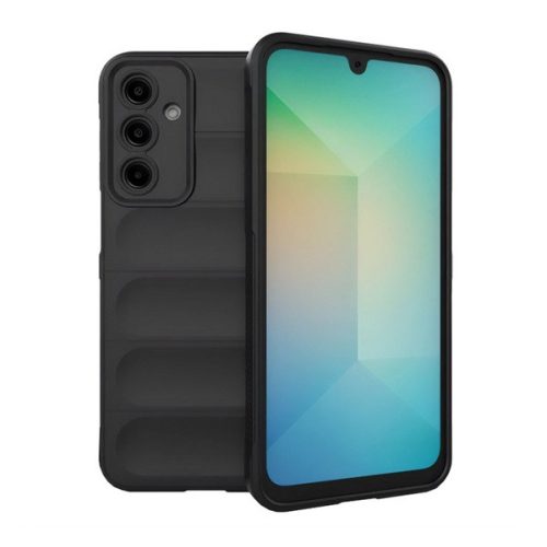 Szilikon telefonvédő (ütésállóság, kameravédő, 3D) FEKETE