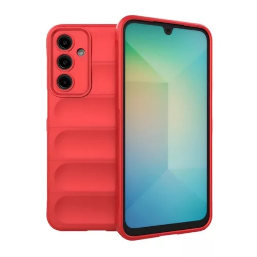 Szilikon telefonvédő (ütésállóság, kameravédő, 3D) PIROS