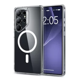   ESR CH HALOLOCK szilikon telefonvédő (ütésállóság, légpárnás sarok, MagSafe) ÁTLÁTSZÓ