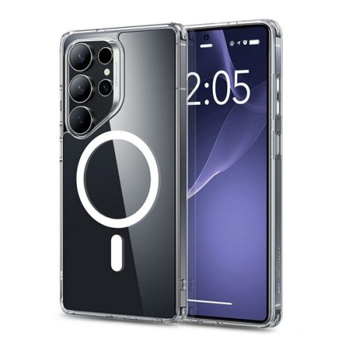 ESR CH HALOLOCK szilikon telefonvédő (ütésállóság, légpárnás sarok, MagSafe) ÁTLÁTSZÓ