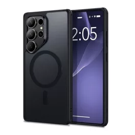   ESR CH HALOLOCK szilikon telefonvédő (ütésállóság, légpárnás sarok, MagSafe) FEKETE