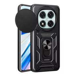   Defender szilikon telefonvédő (ütésállóság, tartógyűrű, kameravédő) FEKETE