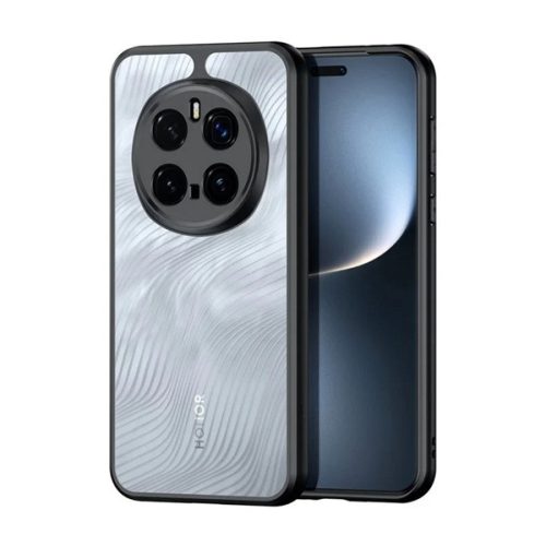 DUX DUCIS AIMO szilikon telefonvédő (ütésállóság, kameravédő, matt, hullám) FEKETE