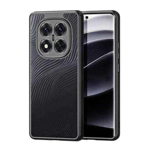 DUX DUCIS AIMO szilikon telefonvédő (ütésállóság, kameravédő, matt, hullám) FEKETE