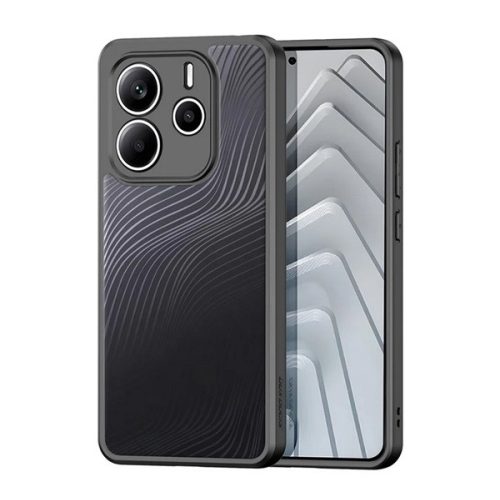 DUX DUCIS AIMO szilikon telefonvédő (ütésállóság, kameravédő, matt, hullám) FEKETE