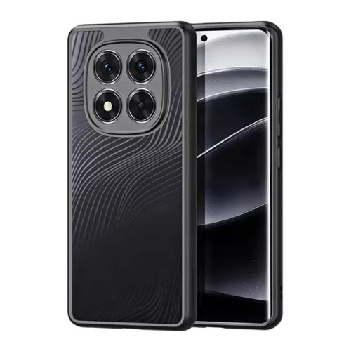 DUX DUCIS AIMO szilikon telefonvédő (ütésállóság, kameravédő, matt, hullám) FEKETE