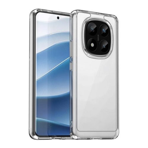 Szilikon telefonvédő (ütésállóság, átlátszó hátlap) ÁTLÁTSZÓ