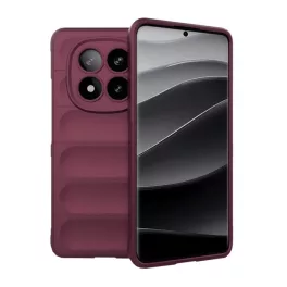   Szilikon telefonvédő (ütésállóság, kameravédő, 3D) BORDÓ