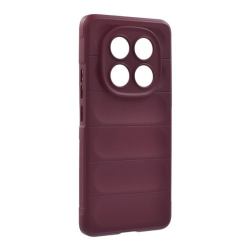 Szilikon telefonvédő (ütésállóság, kameravédő, 3D) BORDÓ