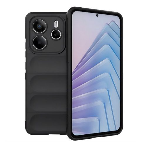 Szilikon telefonvédő (ütésállóság, kameravédő, 3D) FEKETE