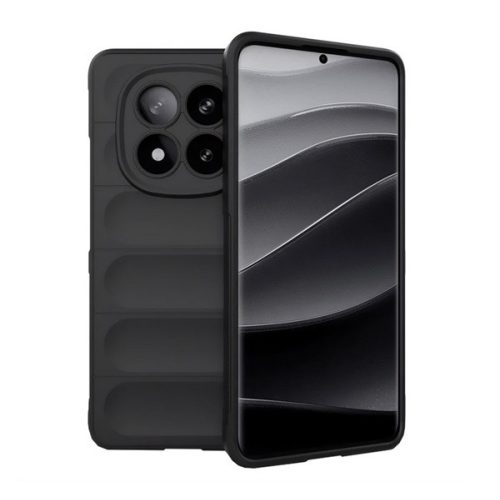 Szilikon telefonvédő (ütésállóság, kameravédő, 3D) FEKETE