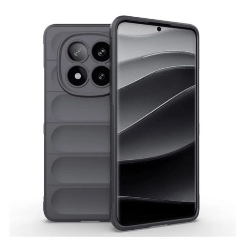 Szilikon telefonvédő (ütésállóság, kameravédő, 3D) SÖTÉTSZÜRKE