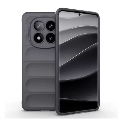 Szilikon telefonvédő (ütésállóság, kameravédő, 3D) SÖTÉTSZÜRKE