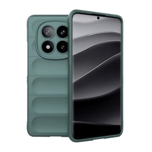 Szilikon telefonvédő (ütésállóság, kameravédő, 3D) SÖTÉTZÖLD