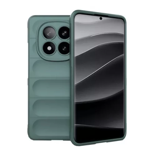 Szilikon telefonvédő (ütésállóság, kameravédő, 3D) SÖTÉTZÖLD