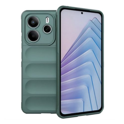 Szilikon telefonvédő (ütésállóság, kameravédő, 3D) SÖTÉTZÖLD
