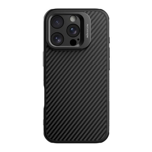 NILLKIN CARBOPROP szilikon telefonvédő (ütésállóság, aramid bevonat, kitámasztó, karbon minta) FEKETE