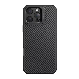   NILLKIN CARBOPROP szilikon telefonvédő (ütésállóság, aramid bevonat, kitámasztó, karbon minta) FEKETE