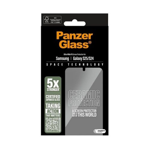 PANZERGLASS CERAMIC képernyővédő üveg (3D, ütésállóság, 9H) ÁTLÁTSZÓ
