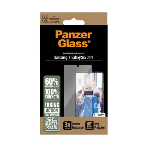 PANZERGLASS képernyővédő üveg (3D, ütésállóság, 9H) ÁTLÁTSZÓ