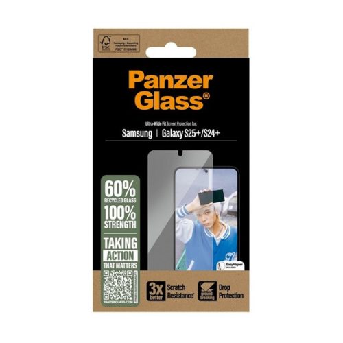PANZERGLASS képernyővédő üveg (3D, ütésállóság, 9H) ÁTLÁTSZÓ