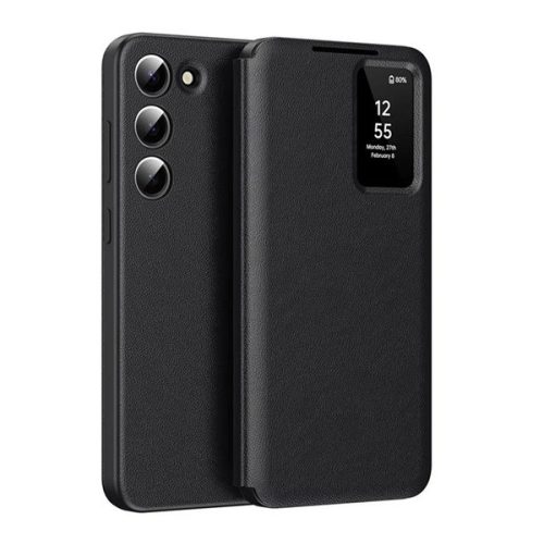 Tok álló (aktív FLIP, oldalra nyíló, Smart View Cover) FEKETE