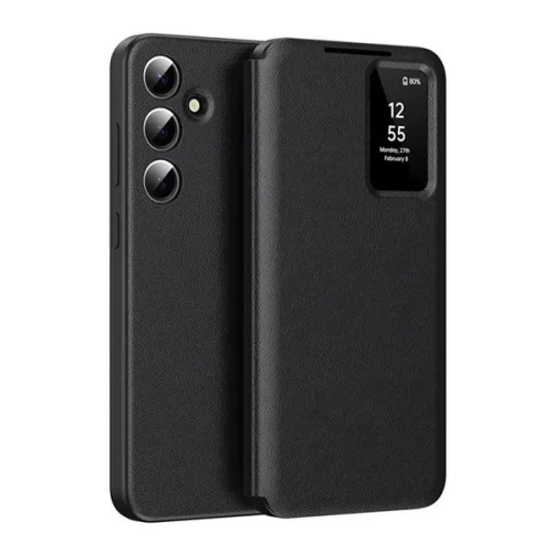 Tok álló (aktív FLIP, oldalra nyíló, Smart View Cover) FEKETE