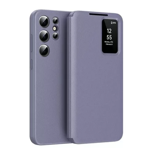 Tok álló (aktív FLIP, oldalra nyíló, Smart View Cover) LILA