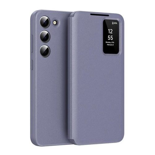 Tok álló (aktív FLIP, oldalra nyíló, Smart View Cover) LILA