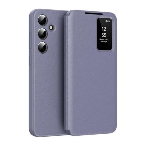 Tok álló (aktív FLIP, oldalra nyíló, Smart View Cover) LILA