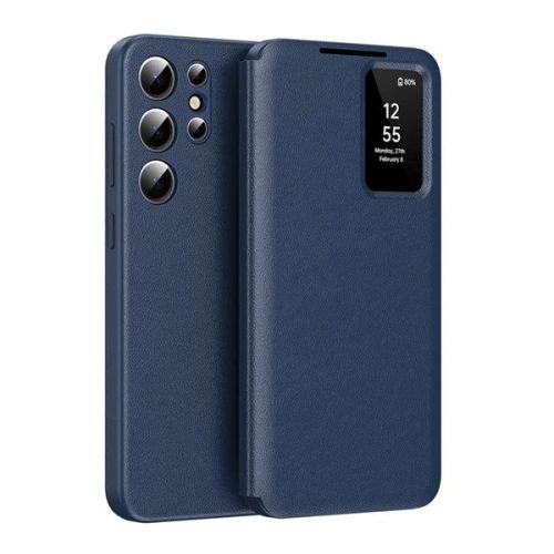 Tok álló (aktív FLIP, oldalra nyíló, Smart View Cover) SÖTÉTKÉK