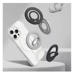 SPIGEN DUAL POP tartógyűrű (szilikon, telefon tartó, kitámasztó, mágneses) SÖTÉTSZÜRKE