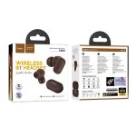 HOCO EQ19 bluetooth fülhallgató SZTEREO (v5.4, TWS, mikrofon + töltőtok) BARNA