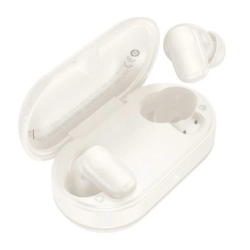 HOCO EQ19 bluetooth fülhallgató SZTEREO (v5.4, TWS, mikrofon + töltőtok) FEHÉR