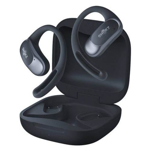 SHOKZ OPENFIT AIR bluetooth fülhallgató SZTEREO (v5.2, TWS, fülre akasztható, mikrofon, zajszűrő + töltőtok) FEKETE