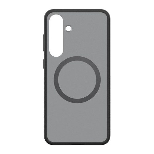 SPIGEN CAPELLA szilikon telefonvédő (ütésállóság, légpárnás keret, matt, MagSafe) FEKETE/EZÜST